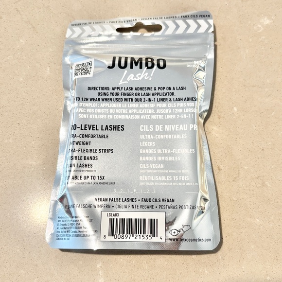 NYX Jumbo Lash Wispy Flutter Vegan False Lashes NEW Reusable - Picture 2 of 2